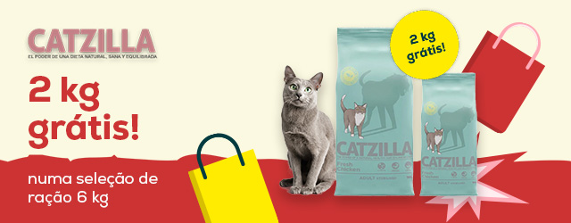 Catzilla:  2kg grátis com uma seleção de ração 6kg