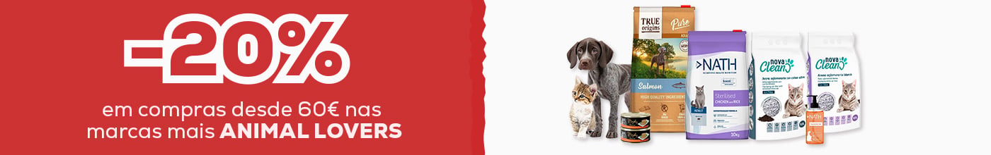 20% de desconto em compras desde 60€ em todas as marcas exclusivas