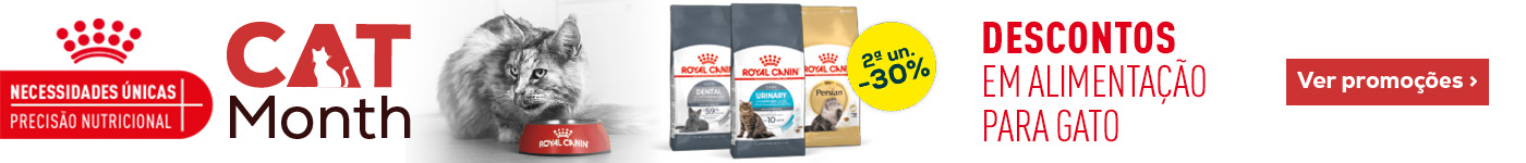 Royal Canin: -30% na 2ª unidade numa seleção de ração para gato
