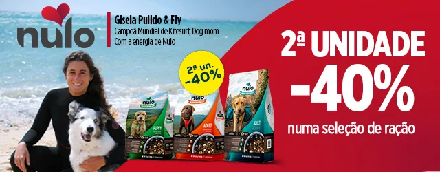 Nulo: -40% na 2ª unidade numa seleção de ração para cão Nulo: -40% na 2ª unidade numa seleção de ração para cão