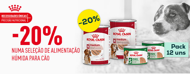 Royal Canin: -20% numa seleção de packs de alimentação húmida para cão