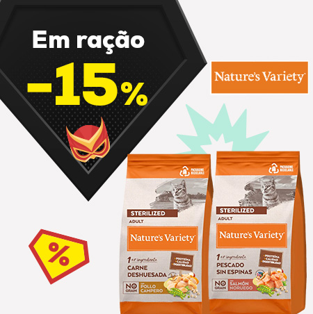 Nature's Variety: -15% numa seleção de alimentação de gato