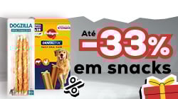 Até -33% numa seleção de snacks para cão