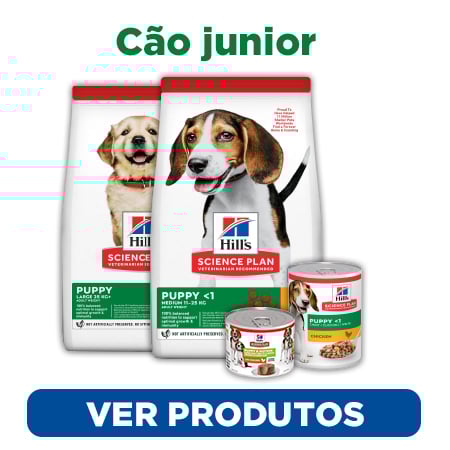 Descubra a alimentação mais adequada para o seu cão junior Hill's Science Plan