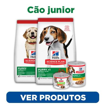 Descubra a alimentação mais adequada para o seu cão junior Hill's Science Plan