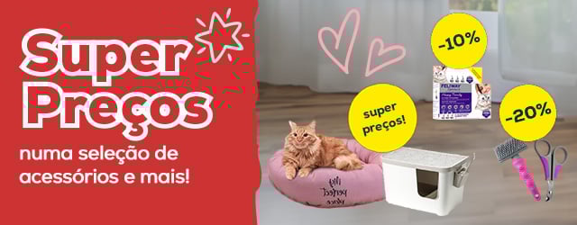 Ofertas em seleção de acessórios para gato