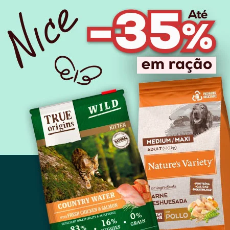 Até 35% de desconto em ração