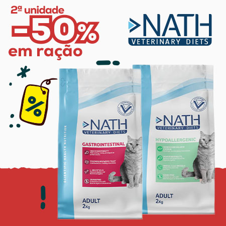 Nath Veterinary Diets: -50% na 2ª unidade de ração para gato