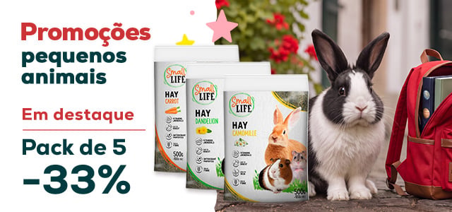 Small Life: -33% numa seleção de feno para roedores