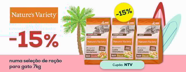 Nature's Variety: 15% em seleção de ração para gato 7 kg