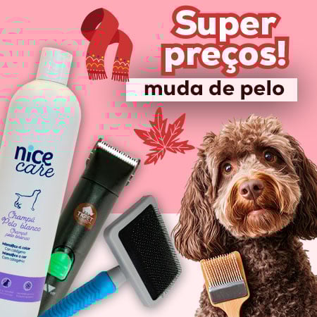 Super preços em acessórios de grooming e cuidados na época de muda Super preços em acessórios de grooming e cuidados na época de muda