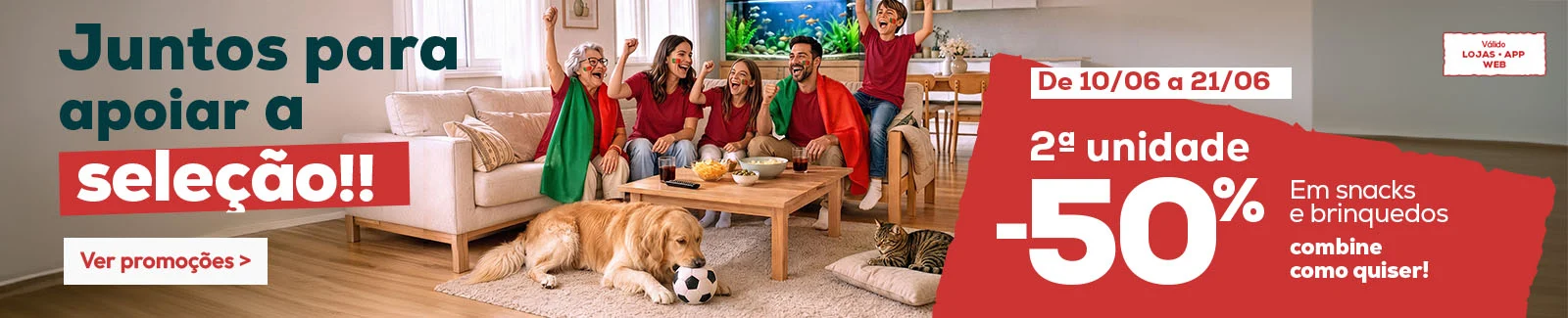 Mundial: -50% na 2&ordf; unidade