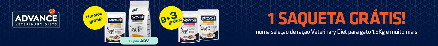 Advance Veterinary Diets: 1 saqueta grátis com ração para gato 1,5kg e 9+3 grátis em packs de 12 uns. de alimentação húmida