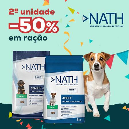 Nath: -50% na segunda unidade na seleção de ração para cães