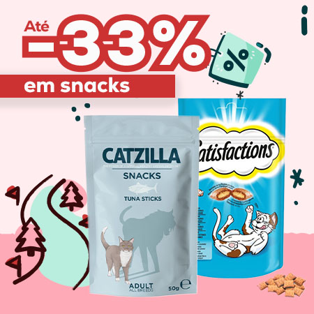 Até -33% numa seleção de snacks para gato