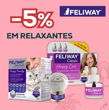 Feliway: -5% numa seleção de difusores, recargas e spray