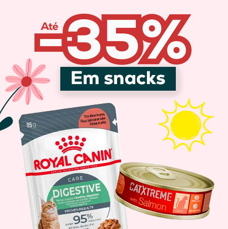 Até -35% numa seleção de snacks para gato