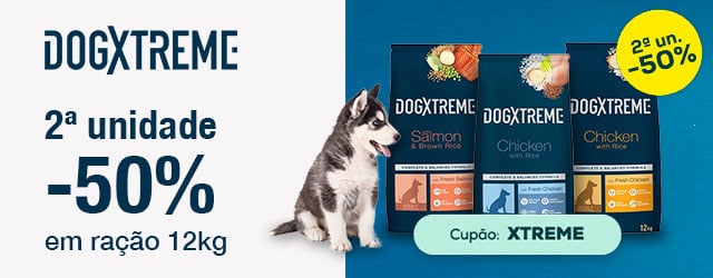 Dogxtreme: -40% na 2.ª un. em ração 12 kg