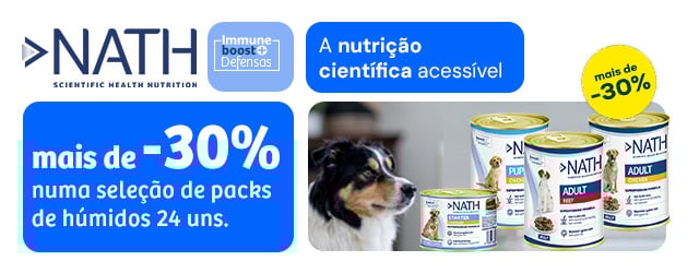 Nath: Mais de -30% numa seleção de packs de alimentação húmida (24 unid.)