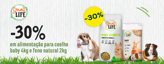 Small Life -30% em comida para coelho bebé e feno 2 kg