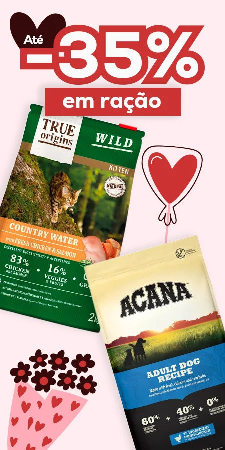 Até -35% numa seleção de ração para gato