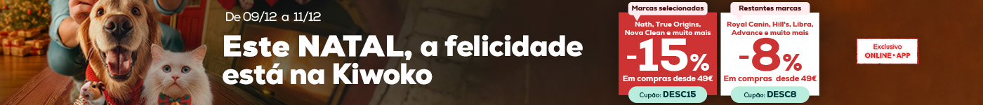 15% de desconto em compras desde 45€ em todas as marcas exclusivas ou 8% de desconto em compras desde 49€ nas restantes marcas