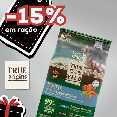 True Origins: -15% em toda a ração para cão e gato