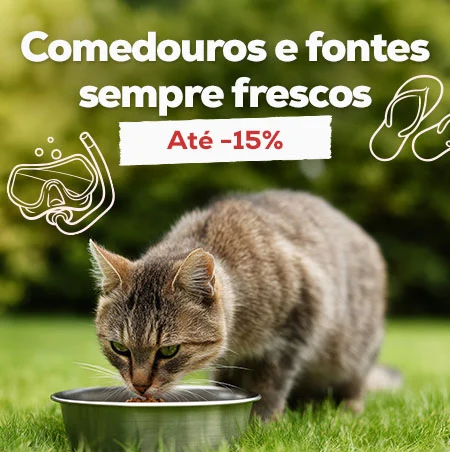 Barriguinhas sempre cheias: Até -15% numa seleção de comedouros e fontes