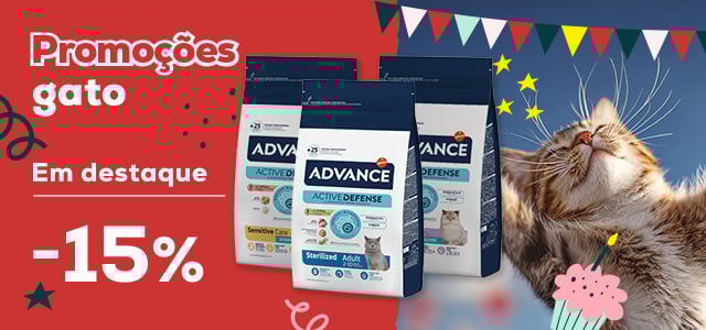 Advance: 15% de desconto numa seleção de ração para gato