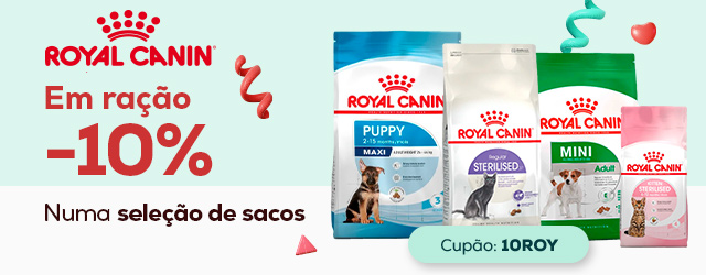 Royal Canin: 10% de desconto numa seleção de ração para cão e gato
