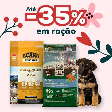 Até -35% numa seleção de ração