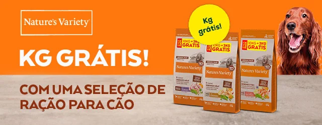 Nature's Variety: Kilos grátis na compra de uma seleção de ração para cão