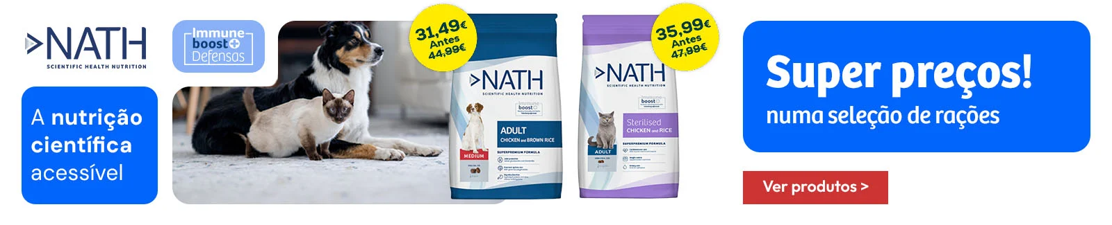 Nath: Super preços numa seleção de ração