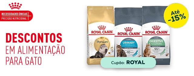 Royal Canin: Até -15% numa seleção de ração para gato