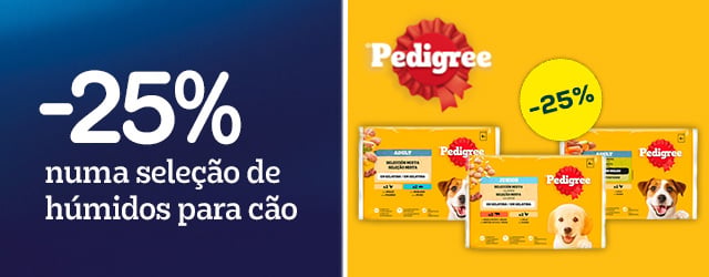 Pedigree: -25% numa seleção de alimentação húmida para cão
