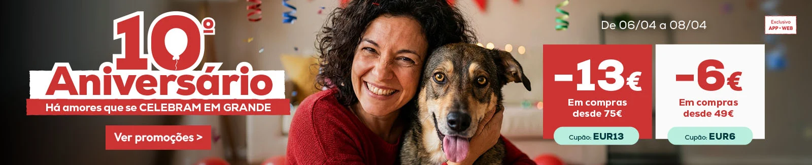 13&euro; de desconto em compras desde 75&euro; ou 6&euro; de desconto em compras desde 49&euro;