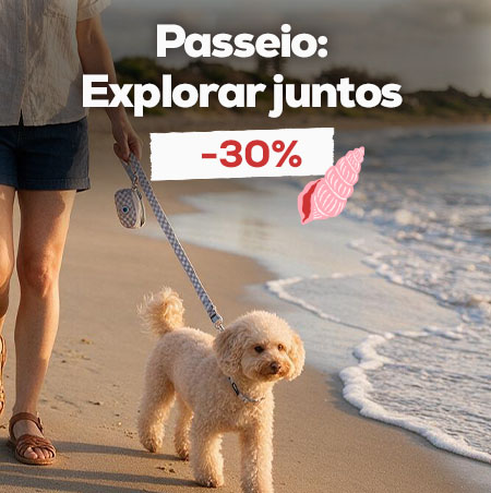 -30% numa seleção de acessórios de passeio para cão