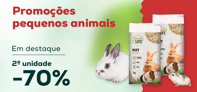 -70% 2ª un em feno Small Life 1kg