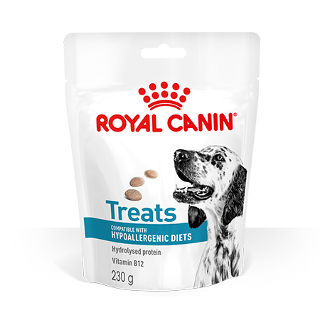 Snack Royal Canin compatível com dietas hipoalergénicas.
