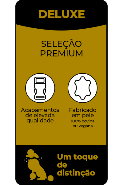 Gotoo Deluxe - Gama premium de acessórios de passeio. Fabricados em pele de alta qualidade e com desenhos distintos e elegantes.