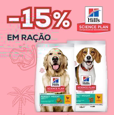 Hill’s Science Plan: -15% numa seleção de ração para cão