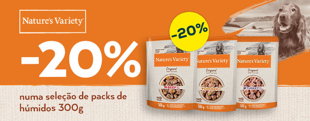 Nature's Variety: -20% numa seleção de packs de alimentação húmida 300 g