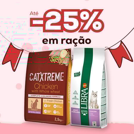 Até -50% em ração para gato