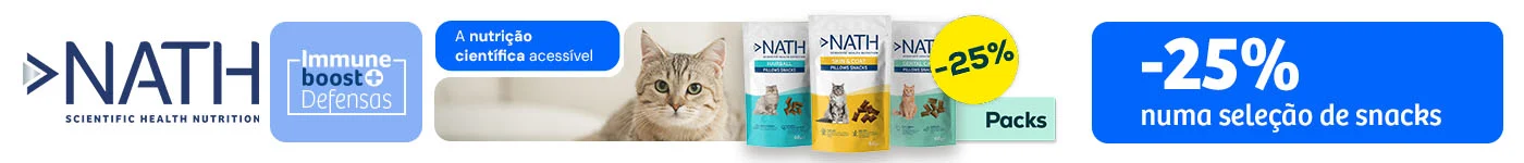 Nath: -25% numa seleção de snacks para gato