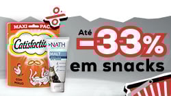 Até -33% numa seleção de snacks para gato