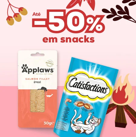 Até 50% de desconto em snacks para gato