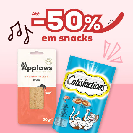 Até 50% de desconto em snacks para gato