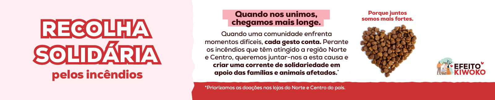 Recolha solid&aacute;ria pelos inc&ecirc;ndios