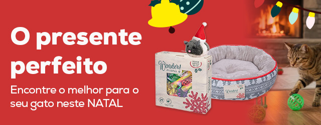Natal para gato. Encontre o presente perfeito