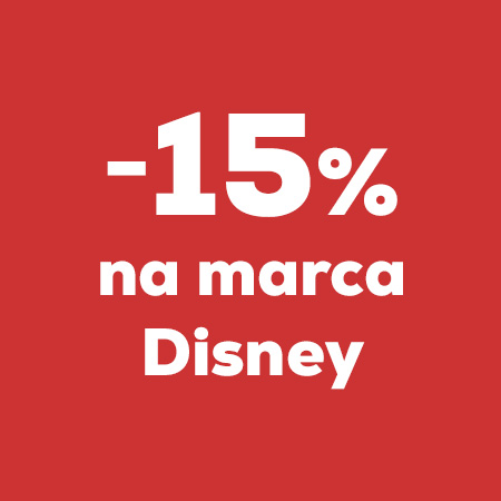 Disney: 15% de desconto em toda a marca (roupa, brinquedos, acessórios de passeio)